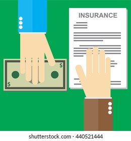 Pay for insurance vector