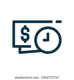 pay later concept illustration line icon design editable vector