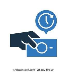 Pay Later Icon Mixed Vector Illustration