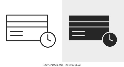 Pay Later Icon represents installment payments, flexible billing, and deferred purchase options.