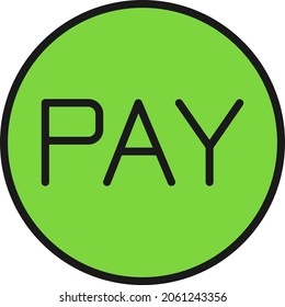 Pay Line Filled Vector Icon Design
