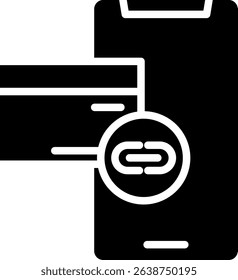 Pay Link Icon Glyph Vector Illustration