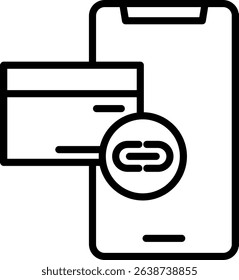 Pay Link Icon Line Vector Illustration