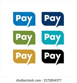 pay logo design.modern set pay vector illustration