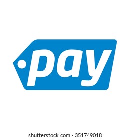 pay logo vector. price tag icon.