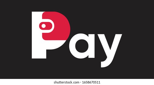 Logotipo de pago.  Símbolo de billetera. Ilustración del vector