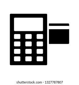pay machine glyph icon 