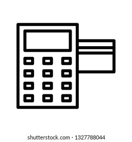 pay machine line icon