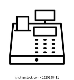 pay machine thin line vector icon