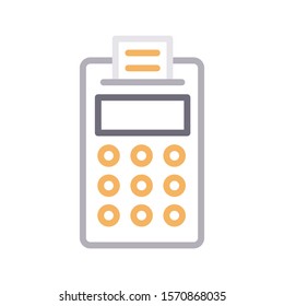 pay machine vector colour line icon 