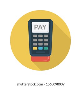 pay machine vector flat colour icon 