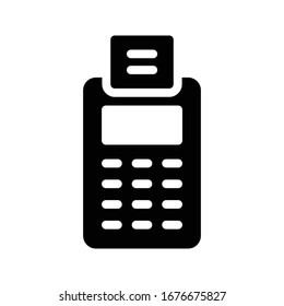 pay machine vector glyph color icon 