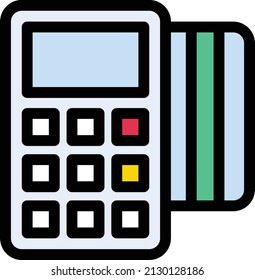 pay machine Vector illustration on a transparent background. Premium quality symbols. Stroke vector icon for concept and graphic design.
