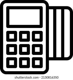 ilustración de la máquina de pago Vector en un fondo transparente. Símbolos de calidad premium. Icono vectorial de trazo para el concepto y diseño gráfico.