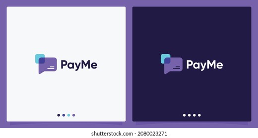 Pay me logo design with hand holding a card, concept of credit card, crypto wallet, fast online payment