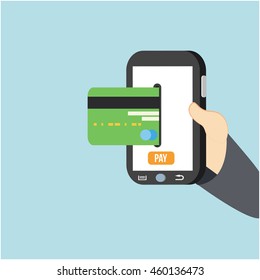 pay with mobile payments and credit card