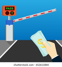 Pay Money to Security Gate for Open Barrier