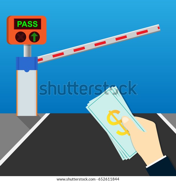 Pay Money to\
Security Gate for Open\
Barrier