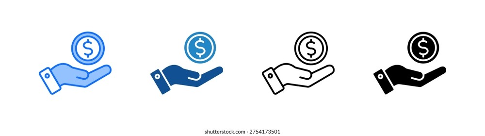 Pay Multiple Style Icon Set