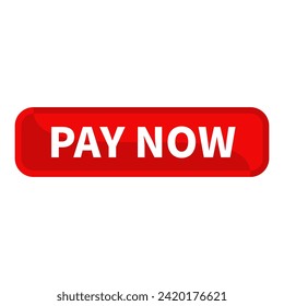 Pay Now Button Text In Red Rectangle Shape For Sale Promotion Business Marketing Social Media Information Announcement
