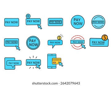 pay now button vectors.sign label speech bubble pay now