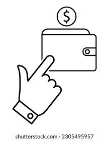 pay now icon, vector best line icon.