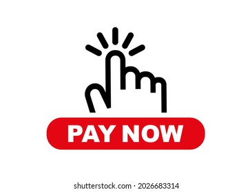 Pay Now Sign On White Background