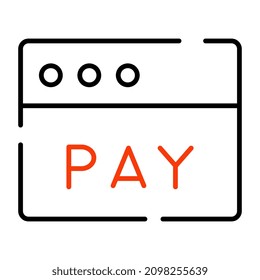 Pay online icon, editable vector 


