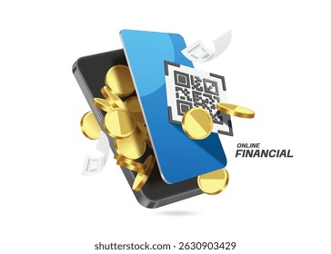 Pay for online purchases by scanning a QR code on your smartphone and a paper receipt or invoice will appear and float in the air around you