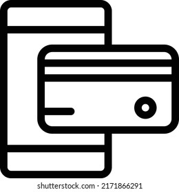 Pay Online Vector illustration on a transparent background.Premium quality symmbols.Stroke vector icon for concept and graphic design.