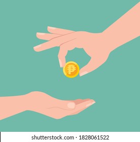 Pay Paying Lend Lending Borrow Give Hold Income Charge Income Investment Payment Peso Bills Currency Coins Money Finance Exchange Banking Banknote Dollars Hands Illustration Concept Isolated