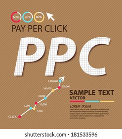 Pay per click concept. PPC. vector Illustration.