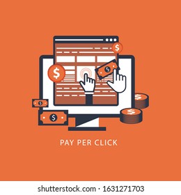 Pay Per Click concept vector illustration