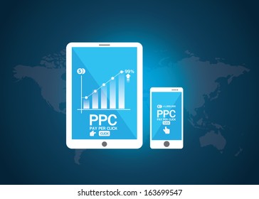 Pay per click concept vector