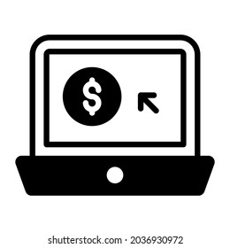 Zahlen pro Klick Umriss Symbol, Business und Finance.