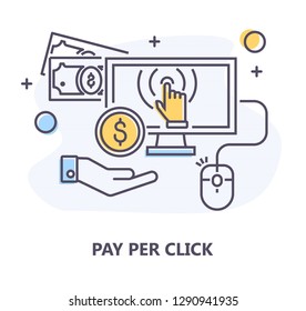 Pay Per Click Flat Icon