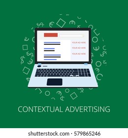 Pay Per Click flat style vector banner. Internet advertising, online marketing concept. illustration for web design, marketing and print material.