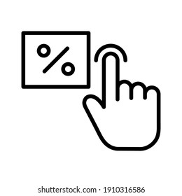 Pay per click, click, hand, tap icon vector image. Can also be used for web marketing. Suitable for use on web apps, mobile apps and print media.