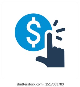 pay per click icon concept