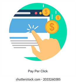 Pay Per Click Icon Concept