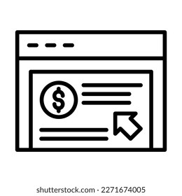 Pay Per Click Icon Design For Personal And Commercial Use