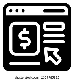 Pay Per Click Icon. Digital marketing concept. Outline icon