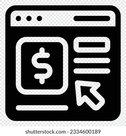 Icono de pago por clic. Concepto de marketing digital. Icono de esquema