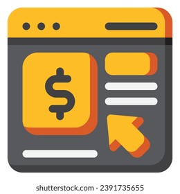 Pay Per Click Icon. Digital marketing concept. Flat icon