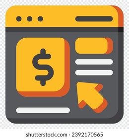 Pay Per Click Icon. Digital marketing concept. Flat icon