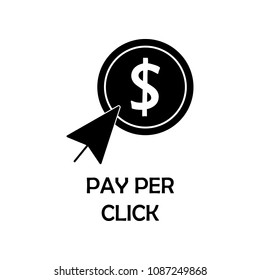 pay per click icon. Element of marketing for mobile concept and web apps. Detailed pay per click icon can be used for web and mobile. Premium iconmarketing on white background