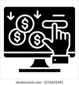 Pay Per Click Icon Element For Design