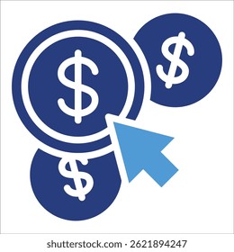 Elemento De Icono De Pago Por Hacer clic Para Diseño