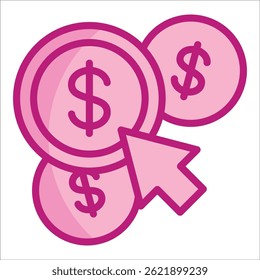 Pay Per Click Icon Element For Design