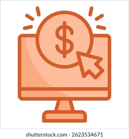 Pay Per Click Icon Element For Design